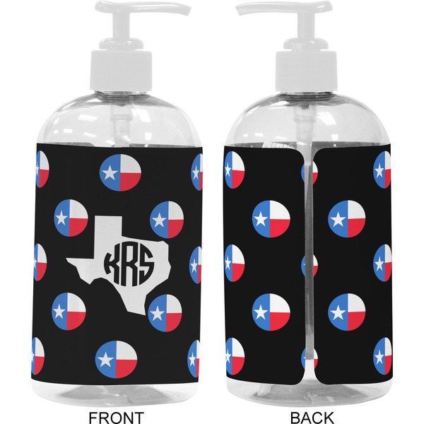 Texas Polka Dots 16 oz Plastic Liquid Dispenser- Approval- White