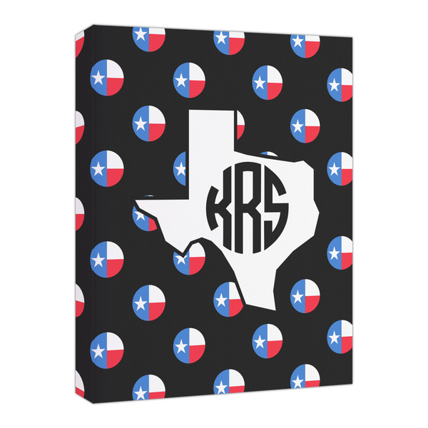 Custom Texas Polka Dots Canvas Print - 16x20 (Personalized)