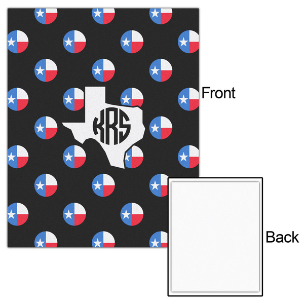 Texas Polka Dots 16x20 - Matte Poster - Front & Back