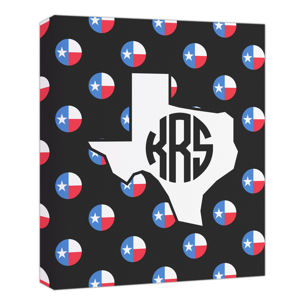 Custom Texas Polka Dots Canvas Print - 20x24 (Personalized)
