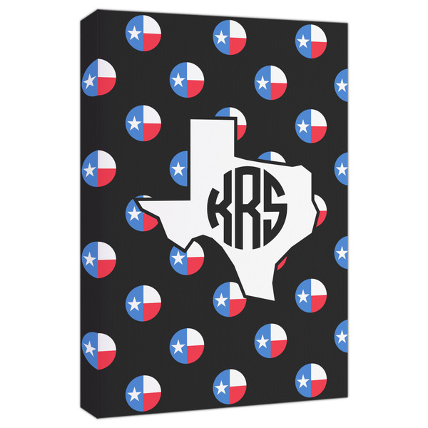 Custom Texas Polka Dots Canvas Print - 20x30 (Personalized)