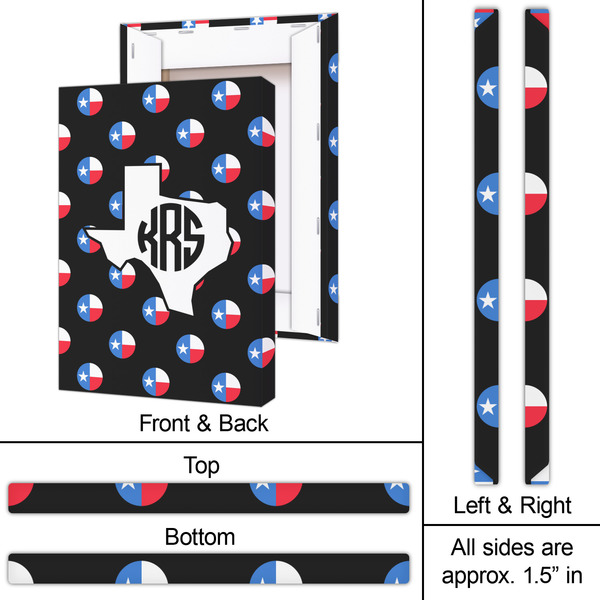 Texas Polka Dots 20x30 - Canvas Print - Approval