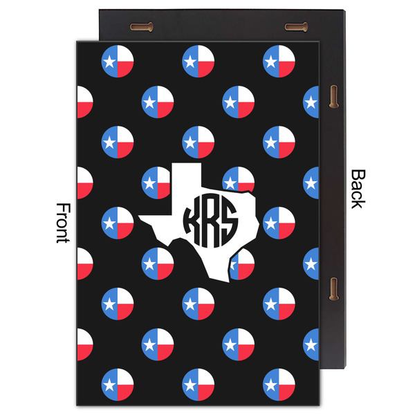 Texas Polka Dots 20x30 Wood Print - Front & Back View