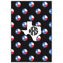 Texas Polka Dots Wood Print - 20x30 (Personalized)