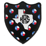 Texas Polka Dots Iron On Shield Patch B w/ Monogram
