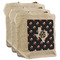 Texas Polka Dots 3 Reusable Cotton Grocery Bags - Front View