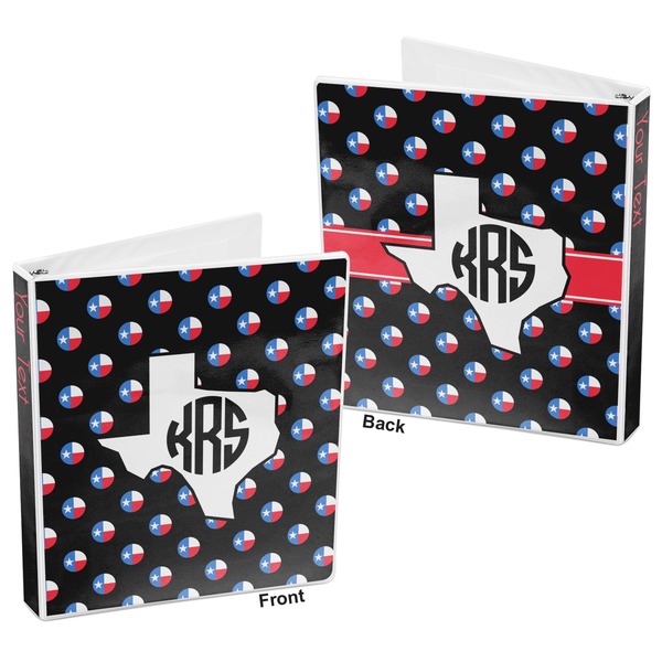 Texas Polka Dots 3-Ring Binder Front and Back