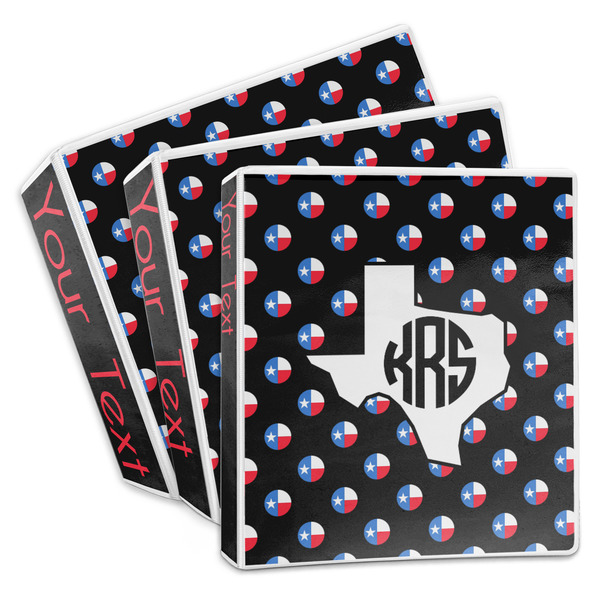 Custom Texas Polka Dots 3-Ring Binder (Personalized)