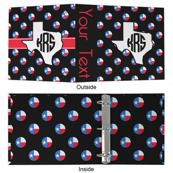 Texas Polka Dots 3 Ring Binders - Full Wrap - 2" - APPROVAL