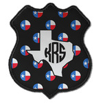 Texas Polka Dots Iron On Shield Patch C w/ Monogram
