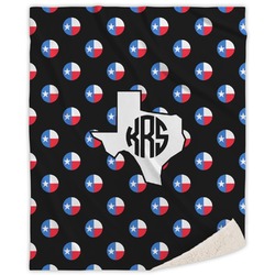Texas Polka Dots Sherpa Throw Blanket (Personalized)