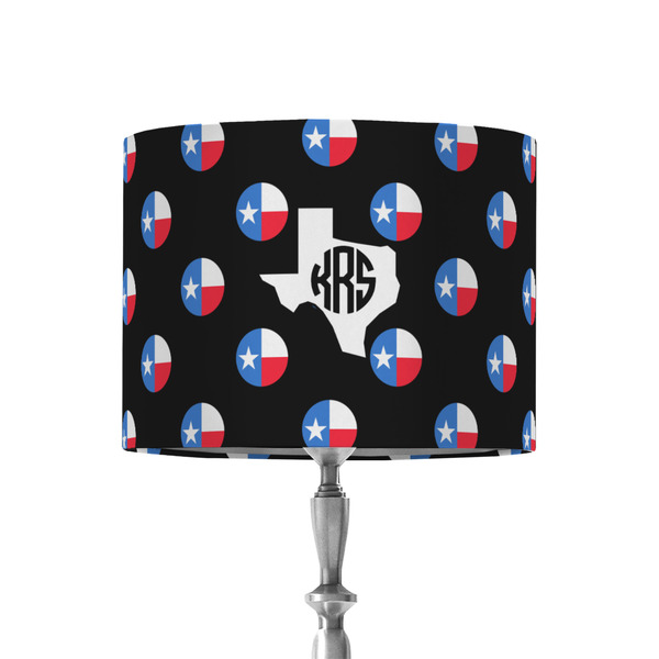 Custom Texas Polka Dots 8" Drum Lamp Shade - Fabric (Personalized)