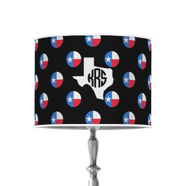 Texas Polka Dots 8" Drum Lampshade - ON STAND (Poly Film)