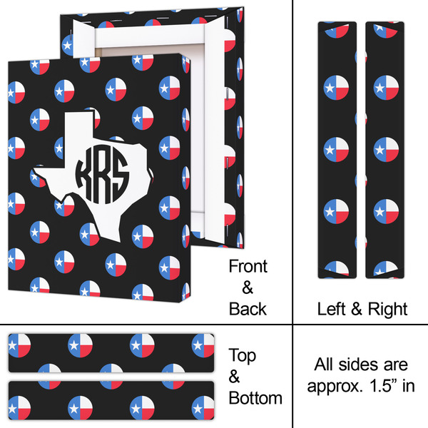 Texas Polka Dots 8x10 - Canvas Print - Approval