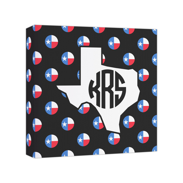 Custom Texas Polka Dots Canvas Print - 8x8 (Personalized)