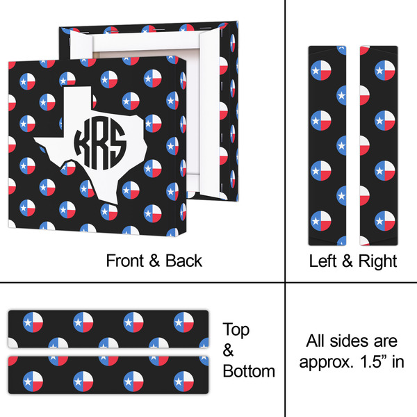 Texas Polka Dots 8x8 - Canvas Print - Approval