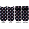 Texas Polka Dots Adult Ankle Socks - Double Pair - Front and Back - Apvl