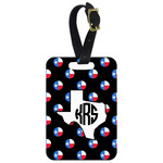Texas Polka Dots Metal Luggage Tag w/ Monogram