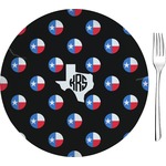 Texas Polka Dots Glass Appetizer / Dessert Plate 8" (Personalized)