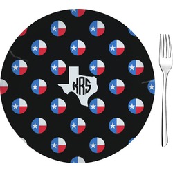 Texas Polka Dots Glass Appetizer / Dessert Plate 8" (Personalized)