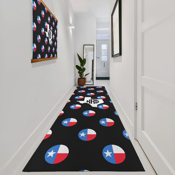 Texas Polka Dots Area Rug Sizes - In Context (vertical)