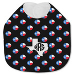 Texas Polka Dots Jersey Knit Baby Bib w/ Monogram
