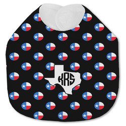 Texas Polka Dots Jersey Knit Baby Bib w/ Monogram