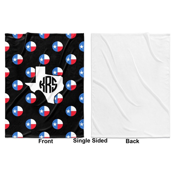 Texas Polka Dots Baby Blanket (Single Side - Printed Front, White Back)