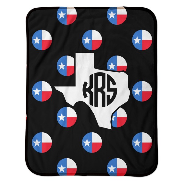 Texas Polka Dots Baby Sherpa Blanket - Flat