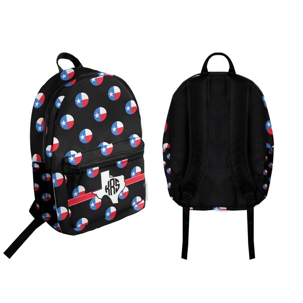 Texas Polka Dots Backpack front and back - Apvl
