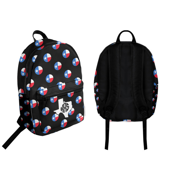 Texas Polka Dots Backpack front and back - Apvl