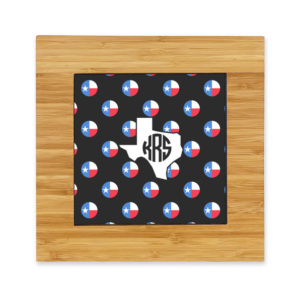 Custom Texas Polka Dots Bamboo Trivet with Ceramic Tile Insert (Personalized)