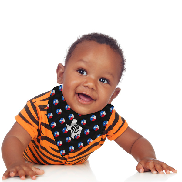 Texas Polka Dots Bandana Bib - (Lifestyle 1 boy)