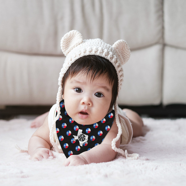 Texas Polka Dots Bandana Bib - (Lifestyle 2 girl)