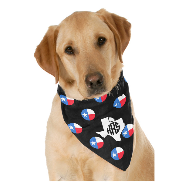 Custom Texas Polka Dots Dog Bandana Scarf w/ Monogram