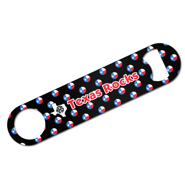 Custom Texas Polka Dots Bar Bottle Opener w/ Monogram