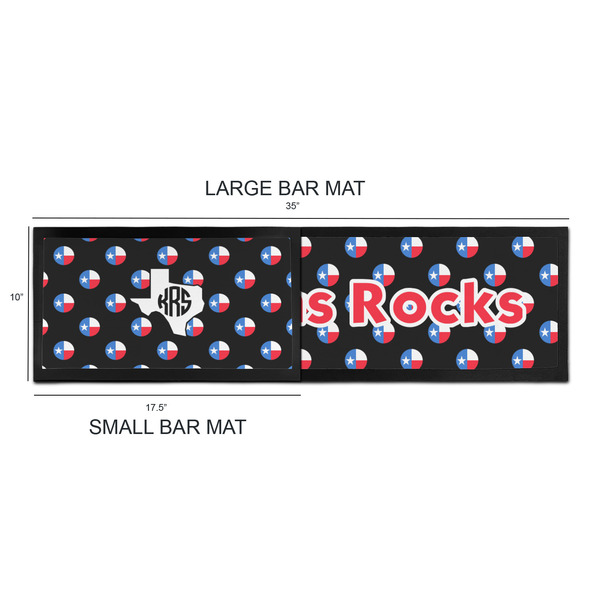 Texas Polka Dots Bar Mats - Sizing Chart