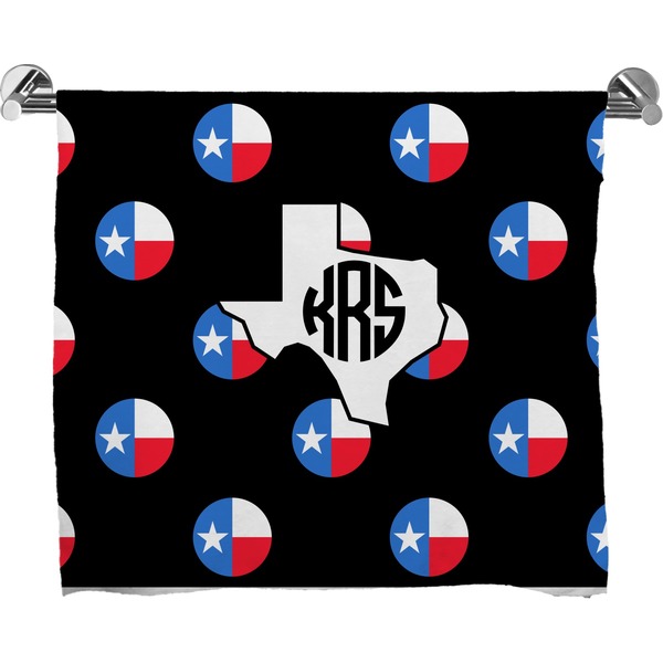 Custom Texas Polka Dots Bath Towel (Personalized)