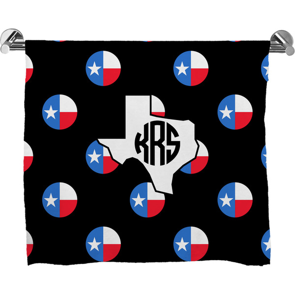 Custom Texas Polka Dots Bath Towel (Personalized)