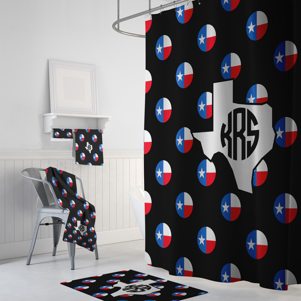 Texas Polka Dots Bath Towel Sets - 3-piece - In Context