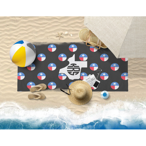 Texas Polka Dots Beach Towel Lifestyle
