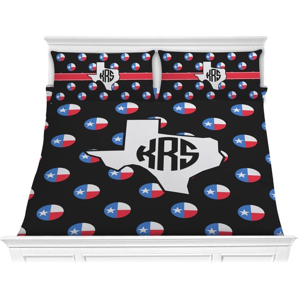 Custom Texas Polka Dots Comforter Set - King (Personalized)