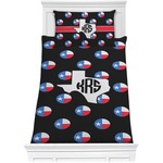 Texas Polka Dots Comforter Set - Twin XL (Personalized)