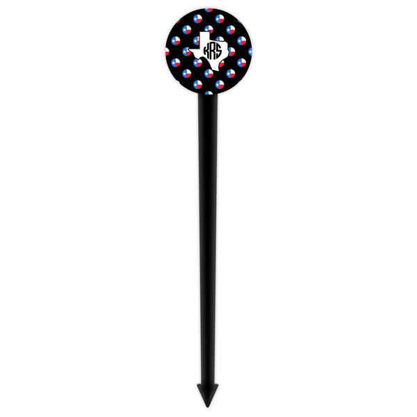 Texas Polka Dots Black Plastic 6" Food Pick - Round - Single Pick