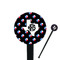 Texas Polka Dots 7" Round Plastic Stir Sticks - Black - Single Sided (Personalized)