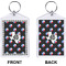 Texas Polka Dots Bling Keychain (Front + Back)