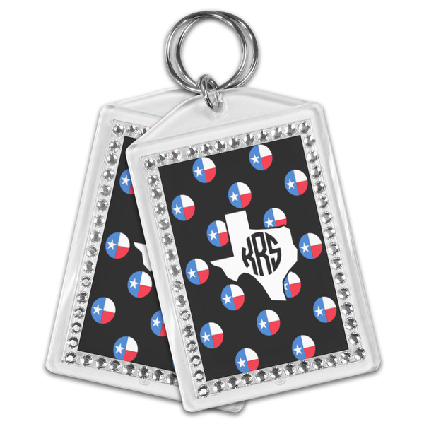 Texas Polka Dots Bling Keychain - MAIN