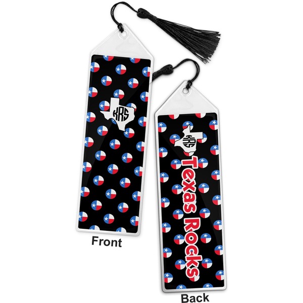 Texas Polka Dots Bookmark with tassel - Front and Back