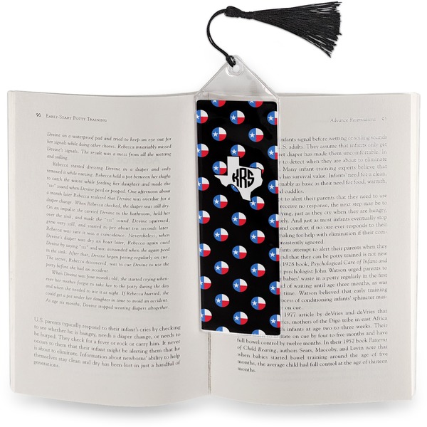 Texas Polka Dots Bookmark with tassel - In book