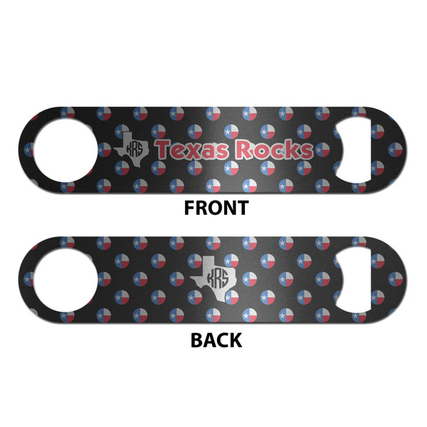 Texas Polka Dots Bottle Opener - Front & Back